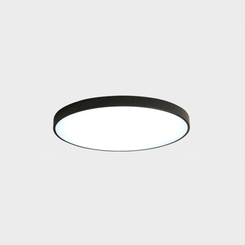 Round Shape Ceiling Lamp Macaroon Modern Simple Style Iron 1 Light Flush Mount for Children's Room