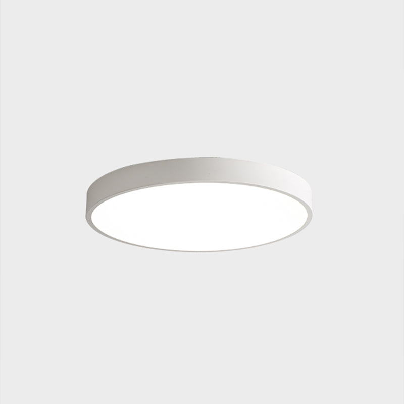 Round Shape Ceiling Lamp Macaroon Modern Simple Style Iron 1 Light Flush Mount for Children's Room