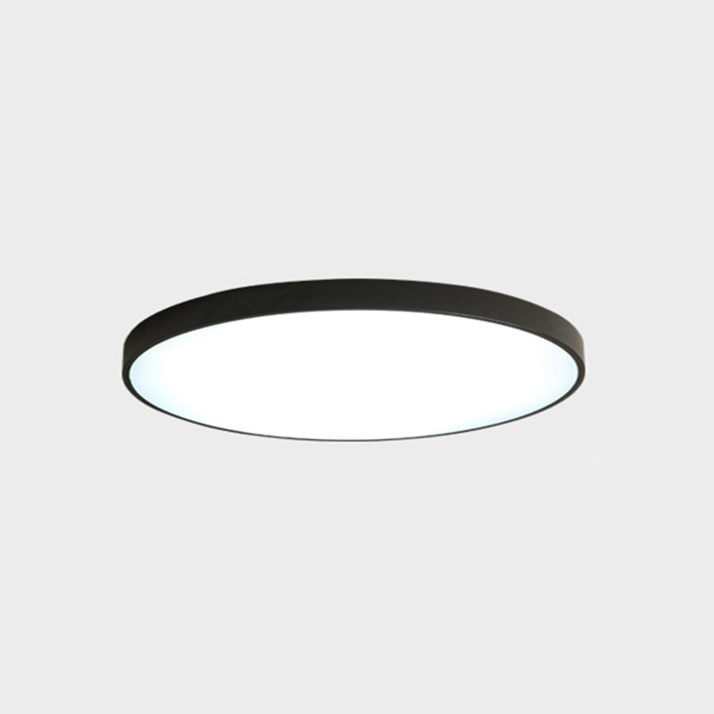 Round Shape Ceiling Lamp Macaroon Modern Simple Style Iron 1 Light Flush Mount for Children's Room