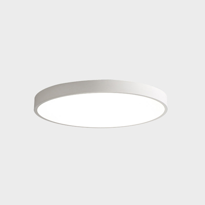 Round Shape Ceiling Lamp Macaroon Modern Simple Style Iron 1 Light Flush Mount for Children's Room