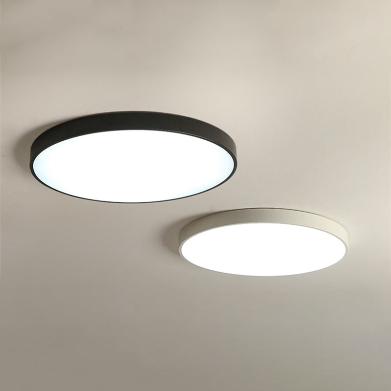 Round Shape Ceiling Lamp Macaroon Modern Simple Style Iron 1 Light Flush Mount for Children's Room