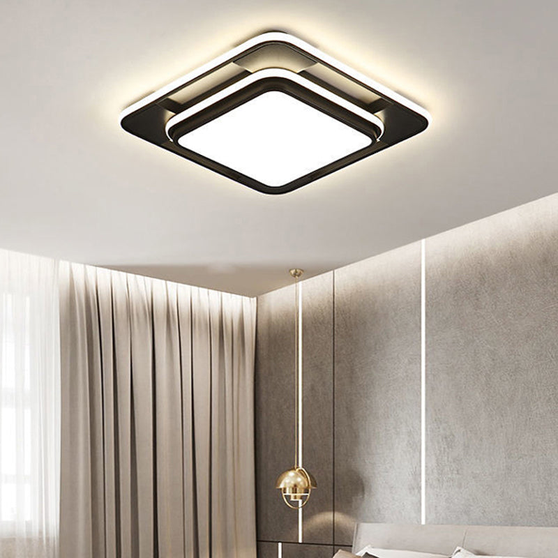 Plafonnier LED en forme de géométrie, moderne, en fer, 3 lumières, encastré, pour le salon