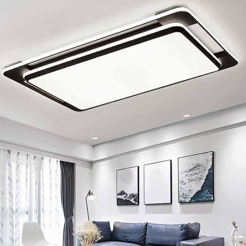 Plafonnier LED en forme de géométrie, moderne, en fer, 3 lumières, encastré, pour le salon