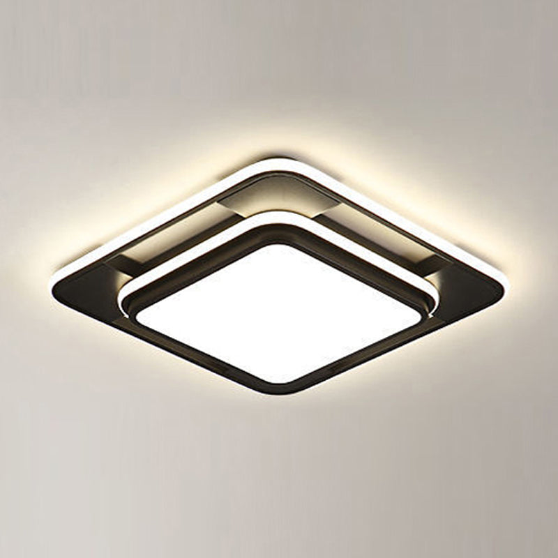 Plafonnier LED en forme de géométrie, moderne, en fer, 3 lumières, encastré, pour le salon