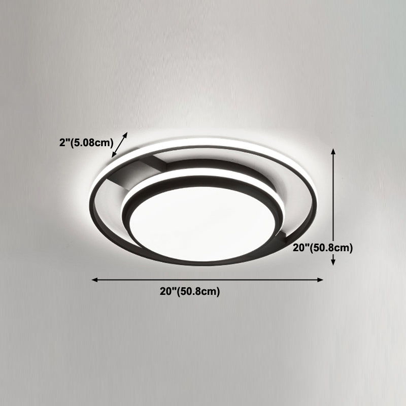 Plafonnier LED en forme de géométrie, moderne, en fer, 3 lumières, encastré, pour le salon