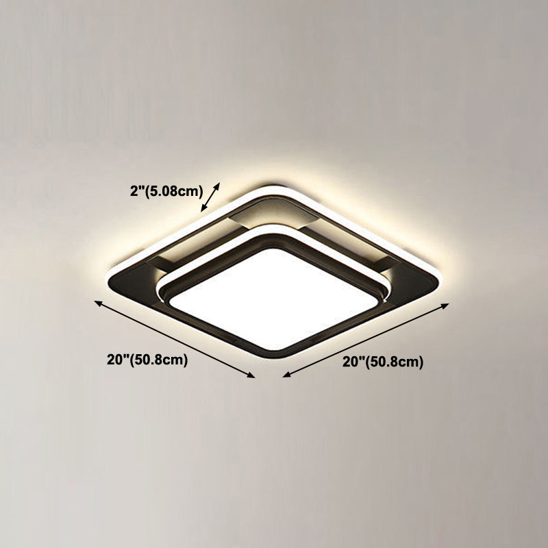 Plafonnier LED en forme de géométrie, moderne, en fer, 3 lumières, encastré, pour le salon