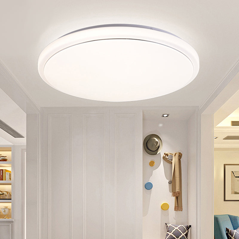 Plafonnier LED de forme ronde en fer moderne, 1 lumière, encastré pour salon et chambre à coucher
