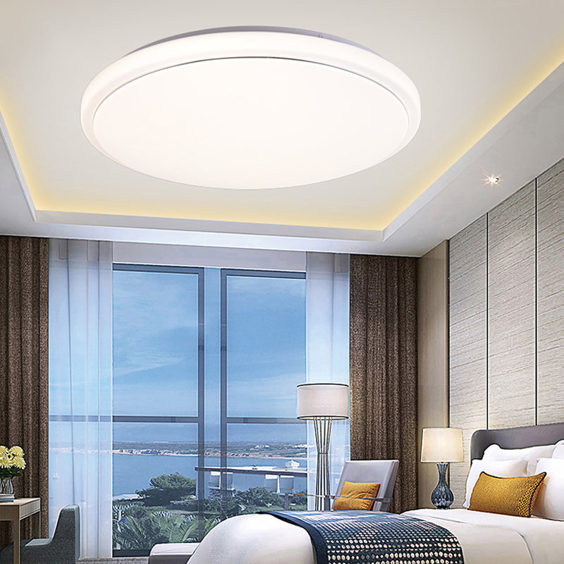 Plafonnier LED de forme ronde en fer moderne, 1 lumière, encastré pour salon et chambre à coucher