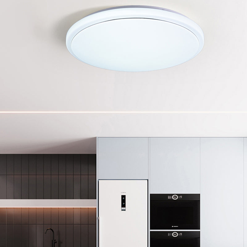 Plafonnier LED de forme ronde en fer moderne, 1 lumière, encastré pour salon et chambre à coucher