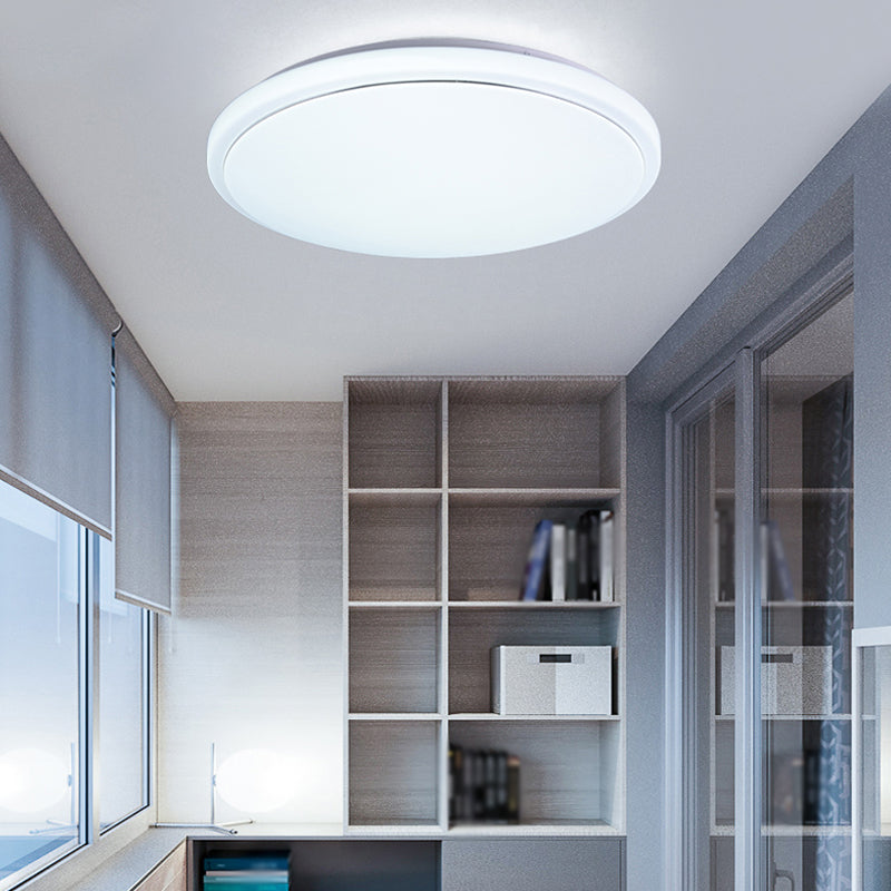 Plafonnier LED de forme ronde en fer moderne, 1 lumière, encastré pour salon et chambre à coucher