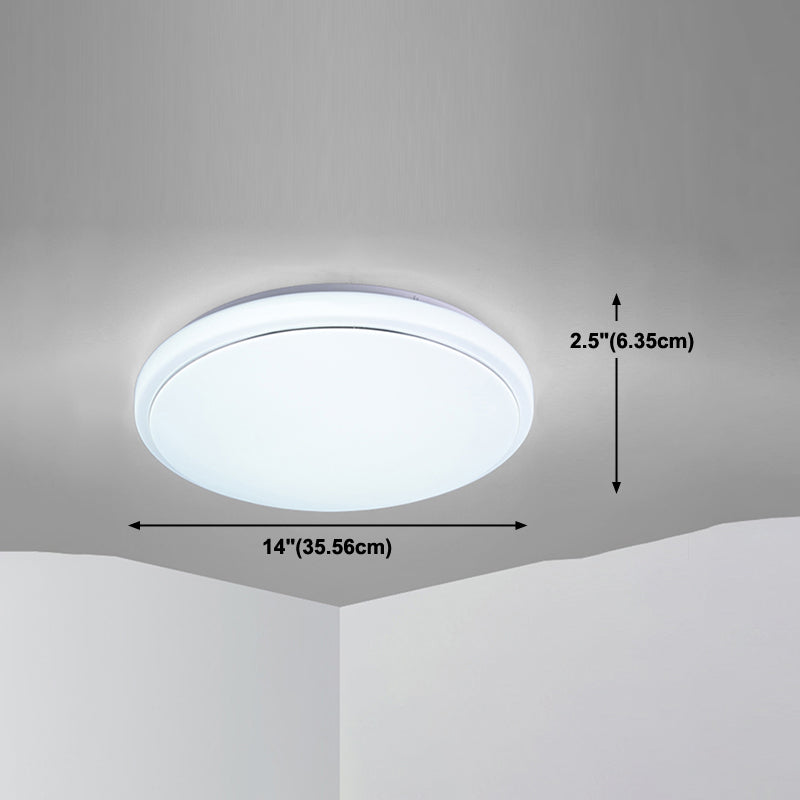 Plafonnier LED de forme ronde en fer moderne, 1 lumière, encastré pour salon et chambre à coucher