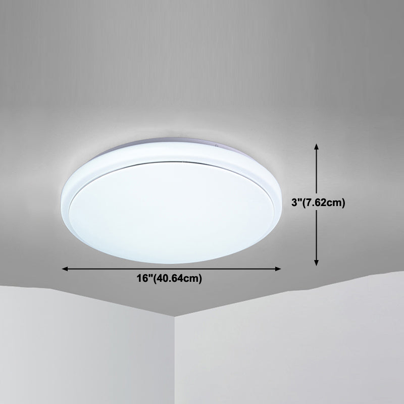 Round Shape LED Ceiling Lamp Modern Iron 1 Light Flush Mount for Living Room Bedroom