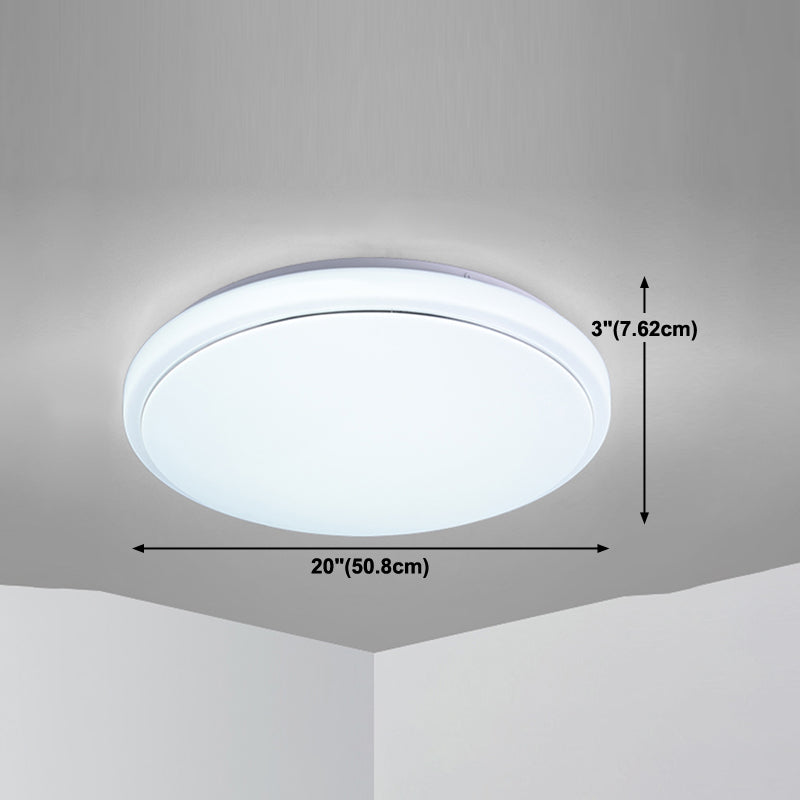 Round Shape LED Ceiling Lamp Modern Iron 1 Light Flush Mount for Living Room Bedroom