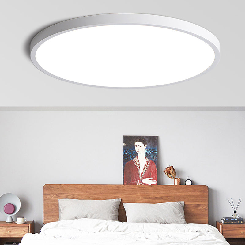 Lámpara de techo LED de forma redonda, acrílico moderno, 1 luz, montaje empotrado para pasillo de balcón