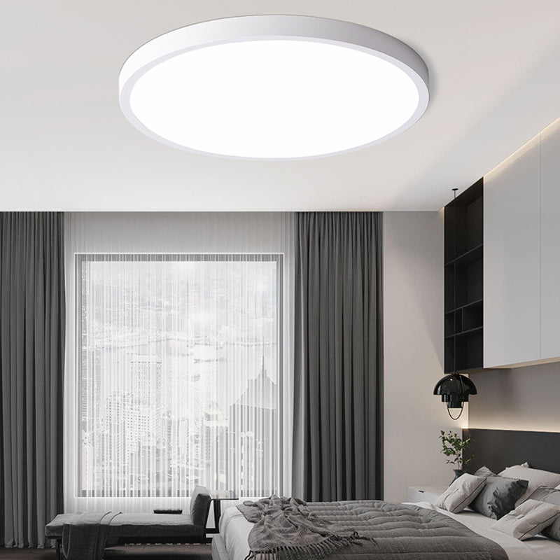 Lámpara de techo LED de forma redonda, acrílico moderno, 1 luz, montaje empotrado para pasillo de balcón