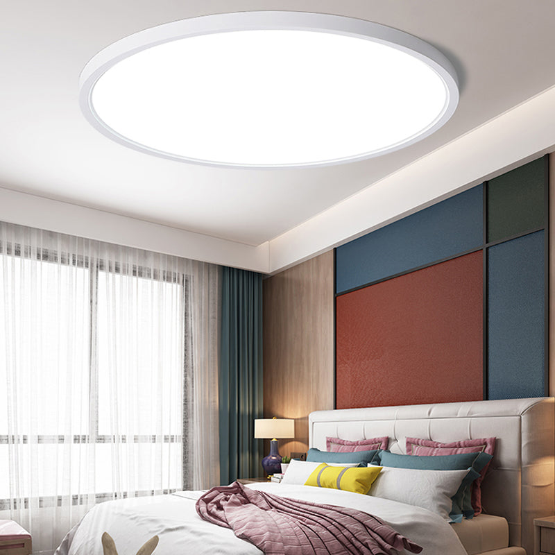 Lámpara de techo LED de forma redonda, acrílico moderno, 1 luz, montaje empotrado para pasillo de balcón