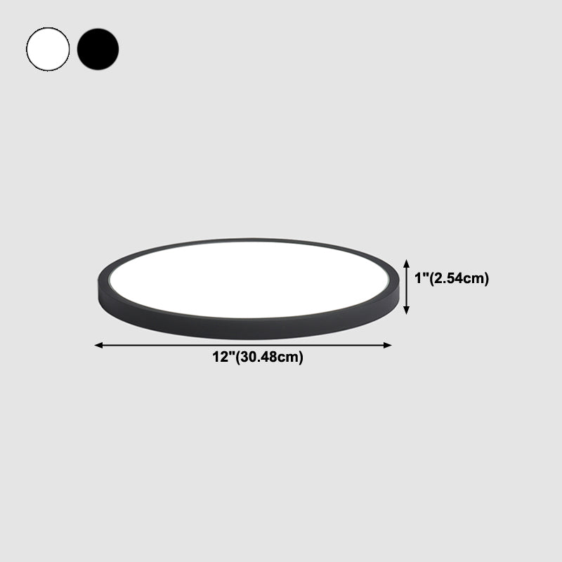 Lámpara de techo LED de forma redonda, acrílico moderno, 1 luz, montaje empotrado para pasillo de balcón