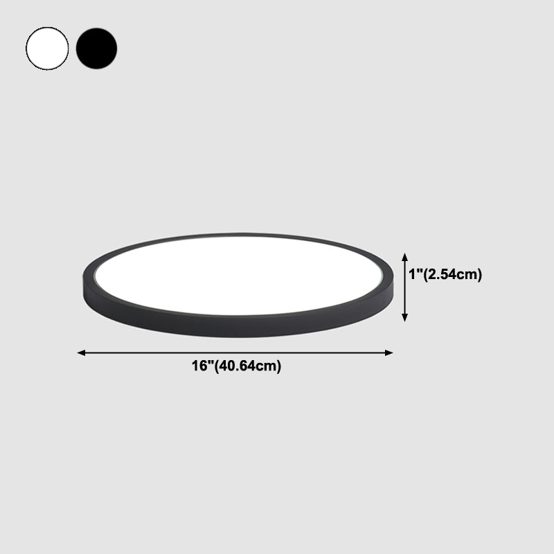 Lámpara de techo LED de forma redonda, acrílico moderno, 1 luz, montaje empotrado para pasillo de balcón