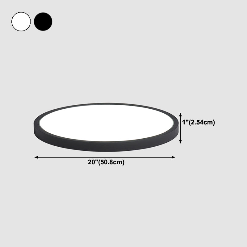 Lámpara de techo LED de forma redonda, acrílico moderno, 1 luz, montaje empotrado para pasillo de balcón
