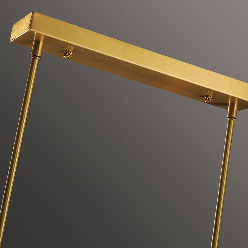 Contemporary Island Light Rings Crystal Island Lights in Gold for Kitchen