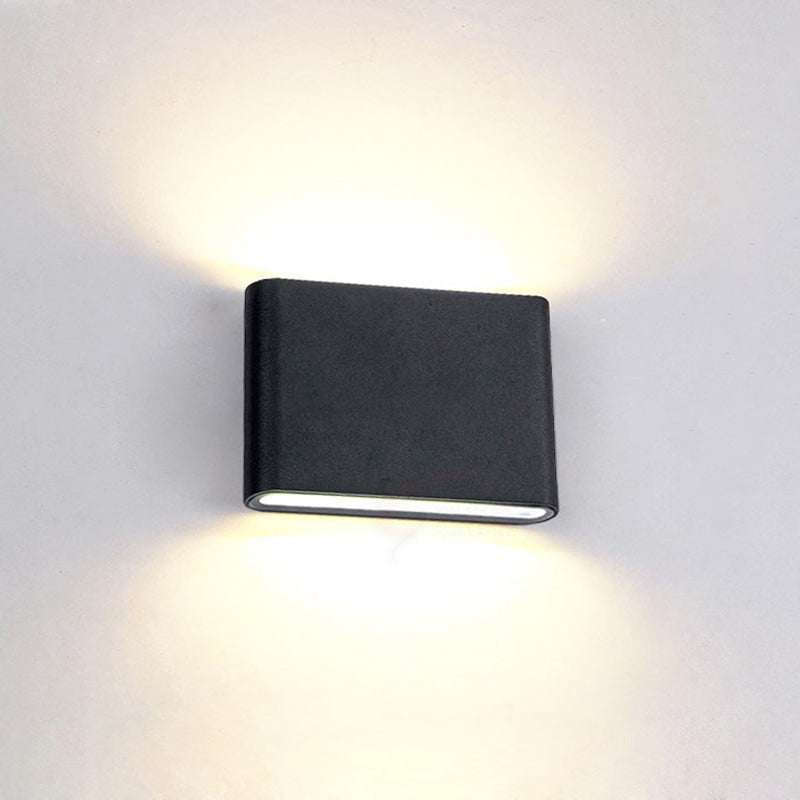 Square Shape Metal Wall Sconce Modern Style 2-Light Wall Mounted Lighting