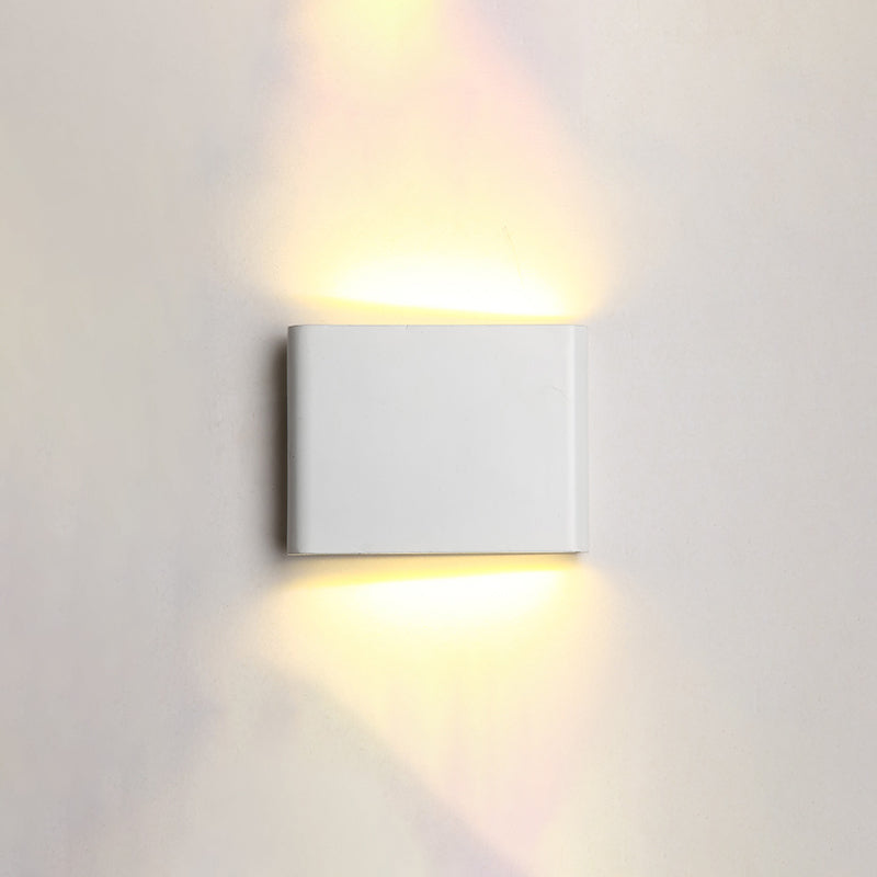 Square Shape Metal Wall Sconce Modern Style 2-Light Wall Mounted Lighting
