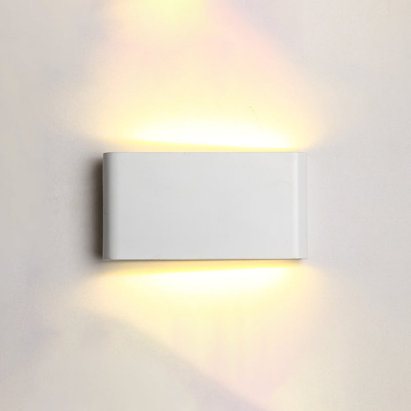 Square Shape Metal Wall Sconce Modern Style 2-Light Wall Mounted Lighting