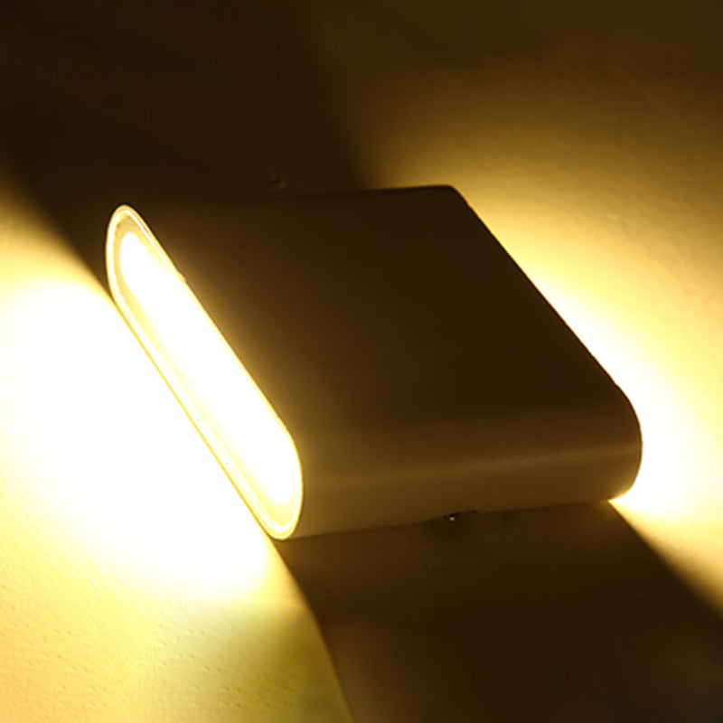 Square Shape Metal Wall Sconce Modern Style 2-Light Wall Mounted Lighting