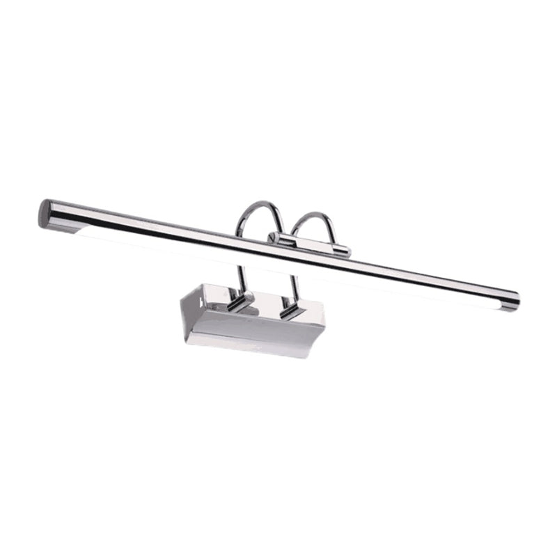 Linear Shade Metal Wall Sconce Modern 1 Light Mirror Wall Mount Light Fixture