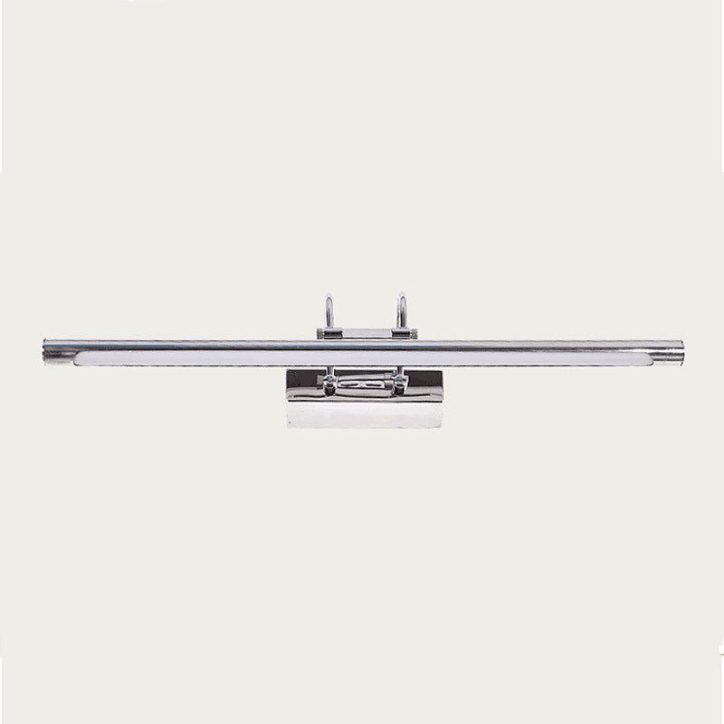 Linear Shade Metal Wall Sconce Modern 1 Light Mirror Wall Mount Light Fixture