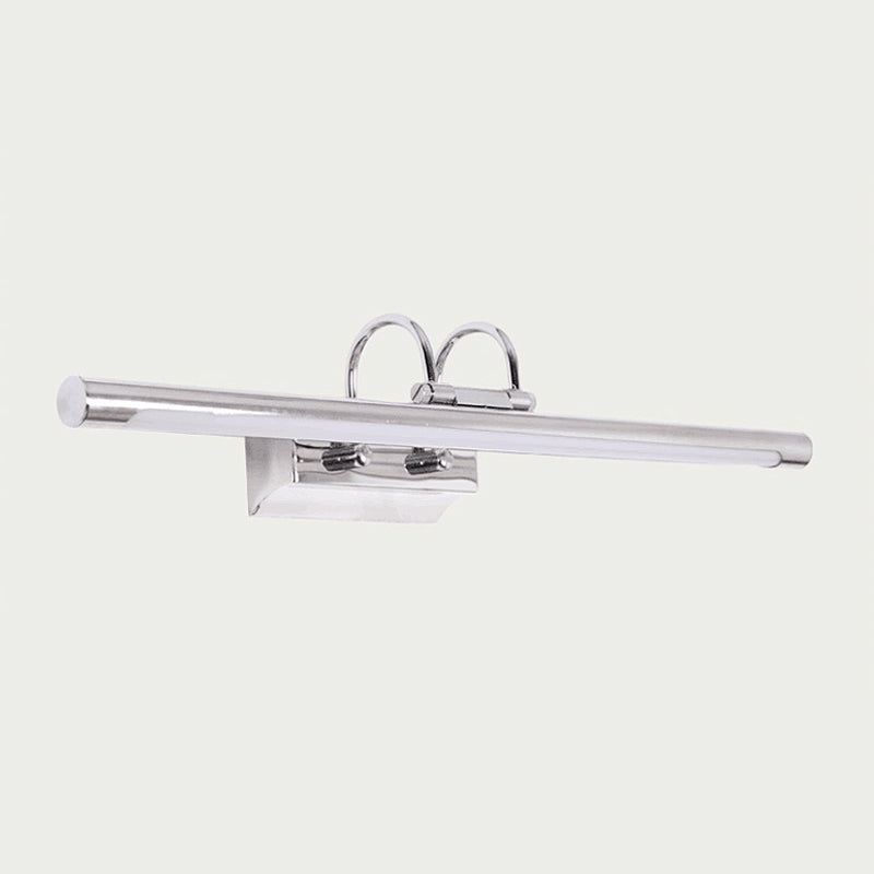 Linear Shade Metal Wall Sconce Modern 1 Light Mirror Wall Mount Light Fixture
