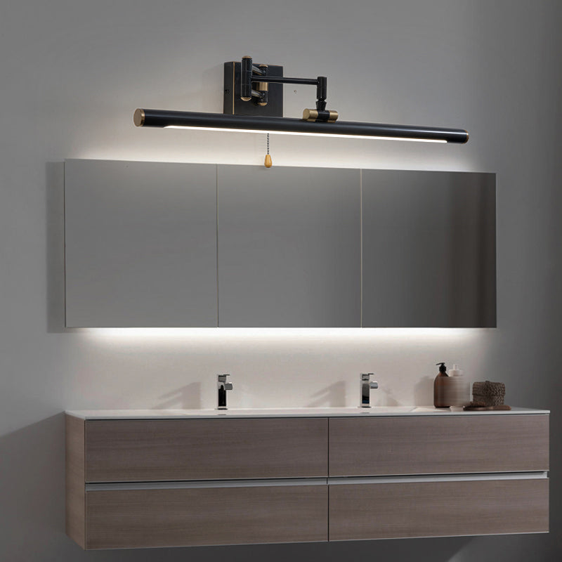 Moderne Waschtischleuchte Lineare Metall 1-Licht-Wandleuchte