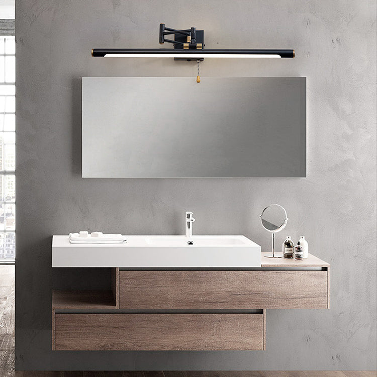 Moderne Waschtischleuchte Lineare Metall 1-Licht-Wandleuchte