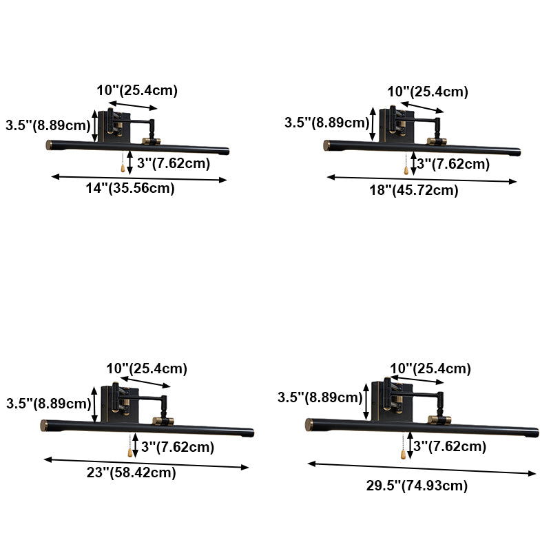 Moderne Waschtischleuchte Lineare Metall 1-Licht-Wandleuchte