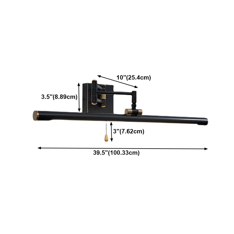 Modern Vanity Light Fixture Linear Metal 1-Light Wall Mounted Light Fixture