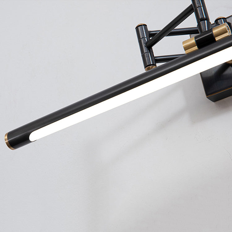 Moderne Waschtischleuchte Lineare Metall 1-Licht-Wandleuchte