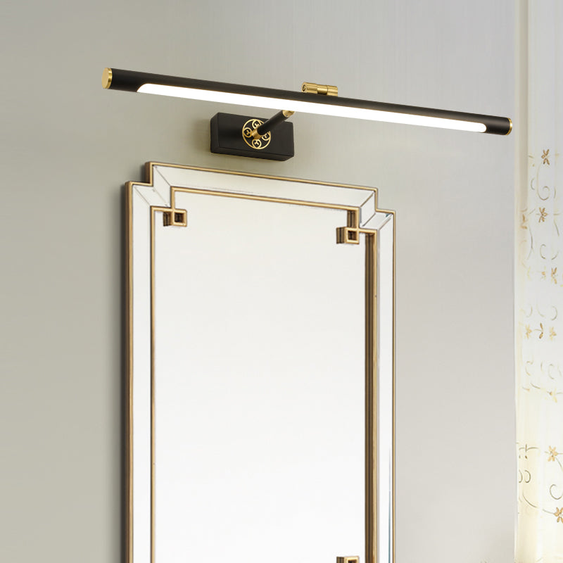 Linear Metal Wall Sconce Modern Style 1-Light Mirror Wall Mount Light Fixture