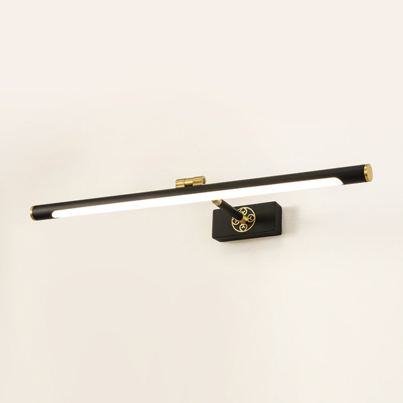 Linear Metal Wall Sconce Modern Style 1-Light Mirror Wall Mount Light Fixture