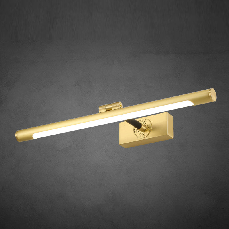Linear Metal Wall Sconce Modern Style 1-Light Mirror Wall Mount Light Fixture