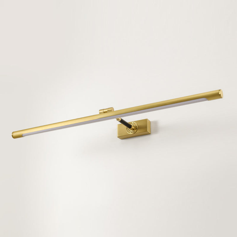 Linear Metal Wall Sconce Modern Style 1-Light Mirror Wall Mount Light Fixture