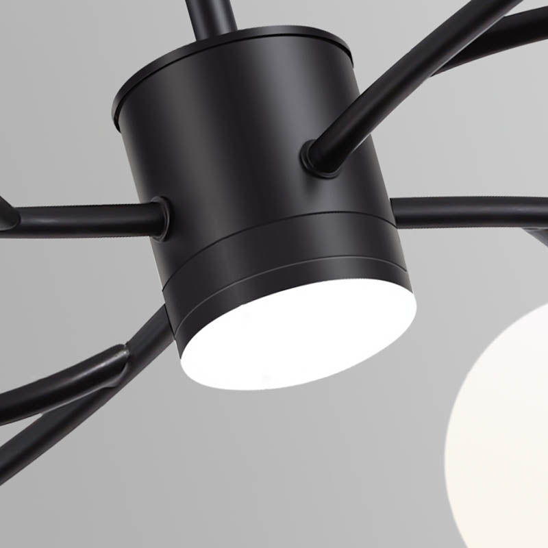 Black Glass Hanging Pendant Lights Modern Hanging Lamps for Living Room