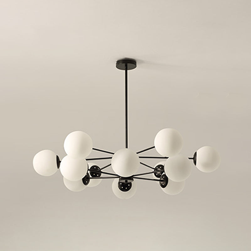 Modern Glass Ceiling Pendant Light Spherical Ceiling Hung Fixtures for Bedroom