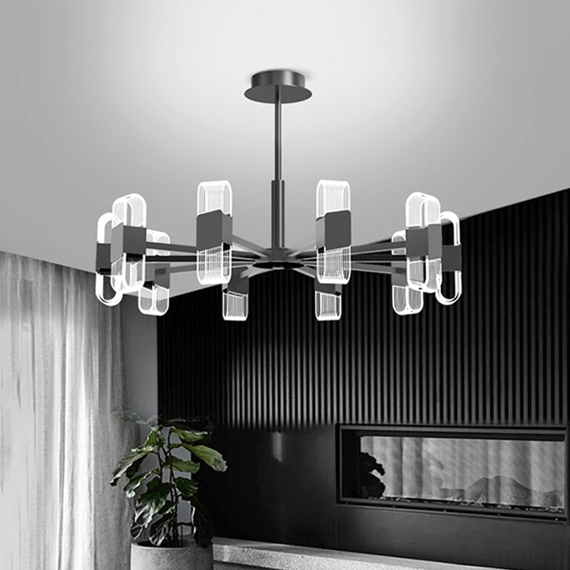 Living Room Modern Hanging Ceiling Lights Acrylic Sputnik Hanging Pendant Lamp