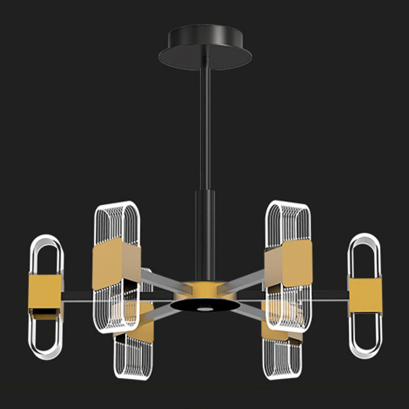 Living Room Modern Hanging Ceiling Lights Acrylic Sputnik Hanging Pendant Lamp