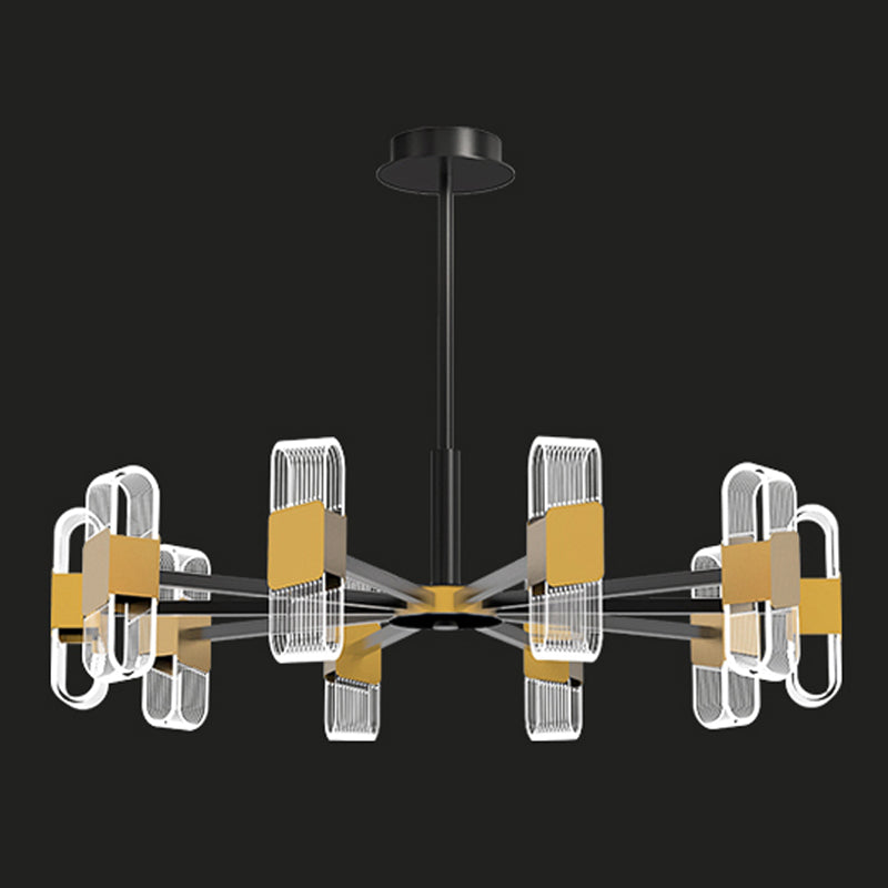 Living Room Modern Hanging Ceiling Lights Acrylic Sputnik Hanging Pendant Lamp