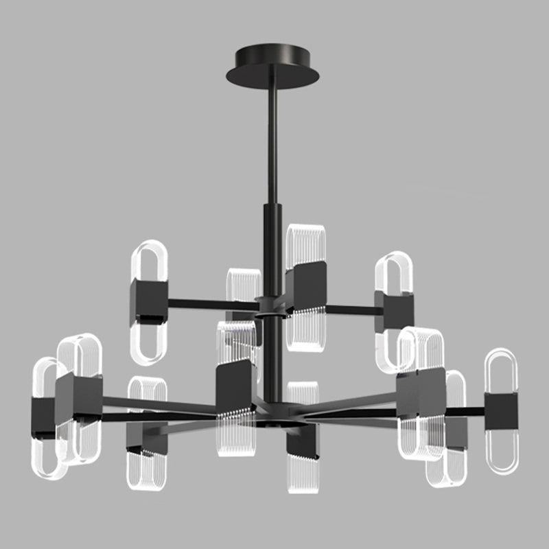 Living Room Modern Hanging Ceiling Lights Acrylic Sputnik Hanging Pendant Lamp