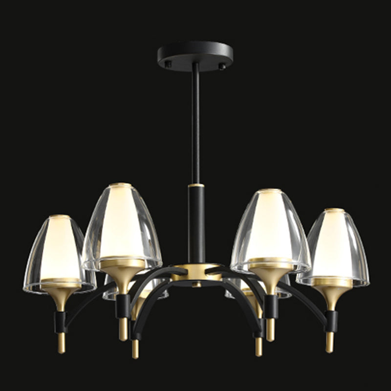 Schwarz Aluminium Anhänger Lichter Minimalismus Decke Anhänger Licht für Wohnzimmer