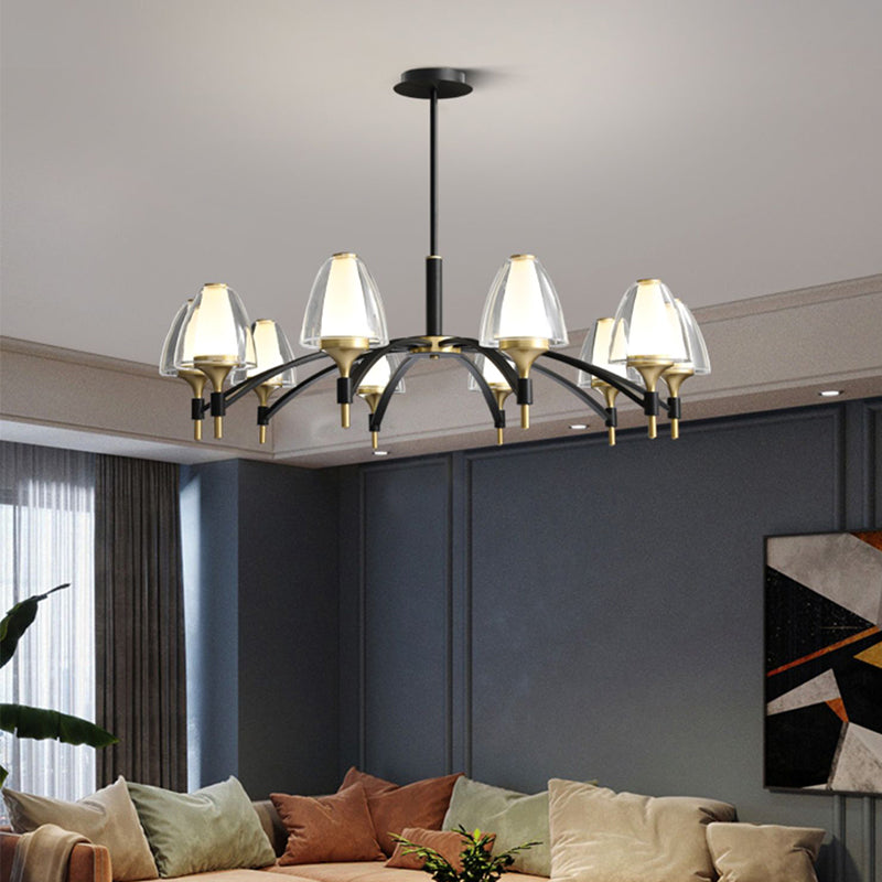 Schwarz Aluminium Anhänger Lichter Minimalismus Decke Anhänger Licht für Wohnzimmer