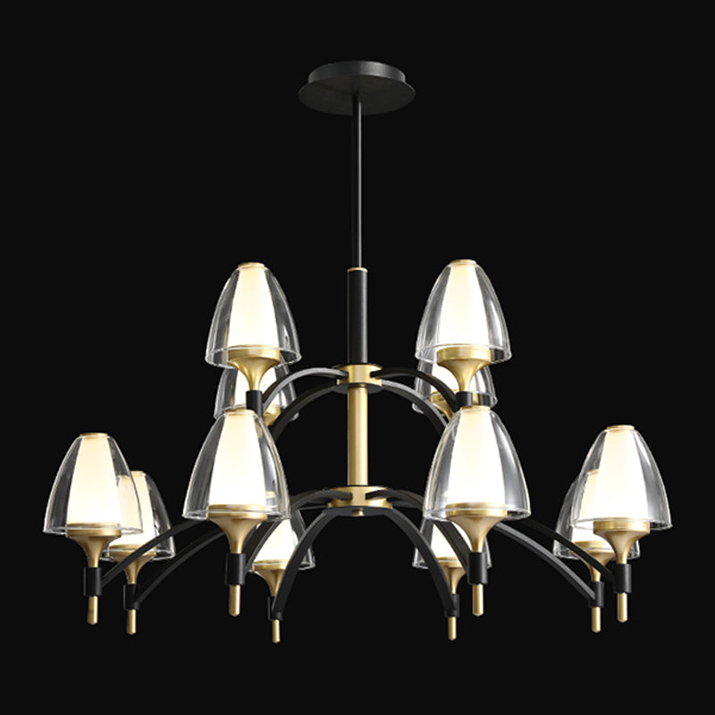 Schwarz Aluminium Anhänger Lichter Minimalismus Decke Anhänger Licht für Wohnzimmer