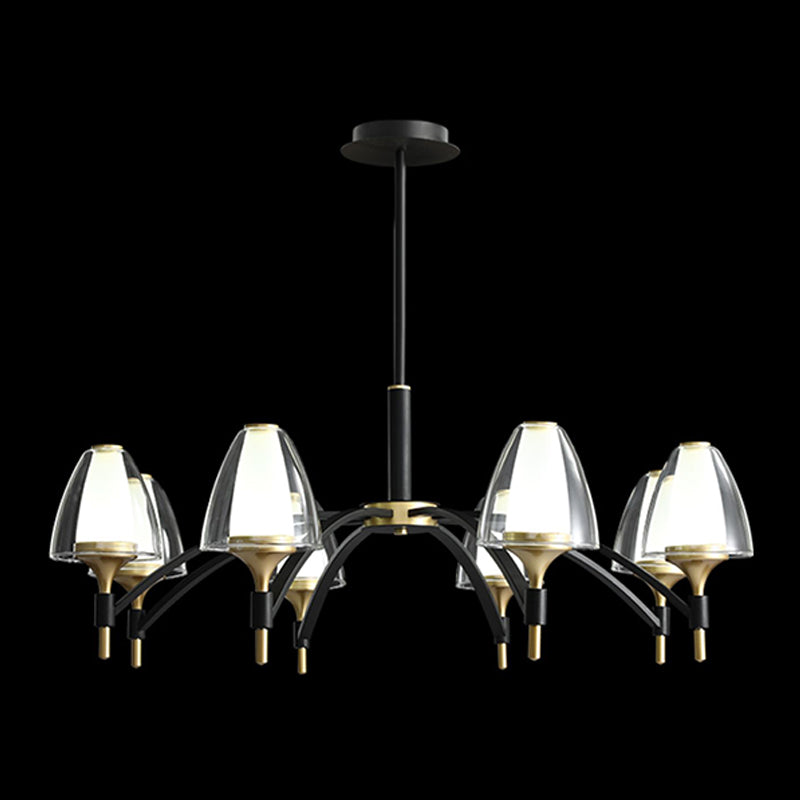 Schwarz Aluminium Anhänger Lichter Minimalismus Decke Anhänger Licht für Wohnzimmer